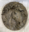 Horse Head Portrait Wall Art Hanging Bronze Sculpture Plaque 16" x 16"
