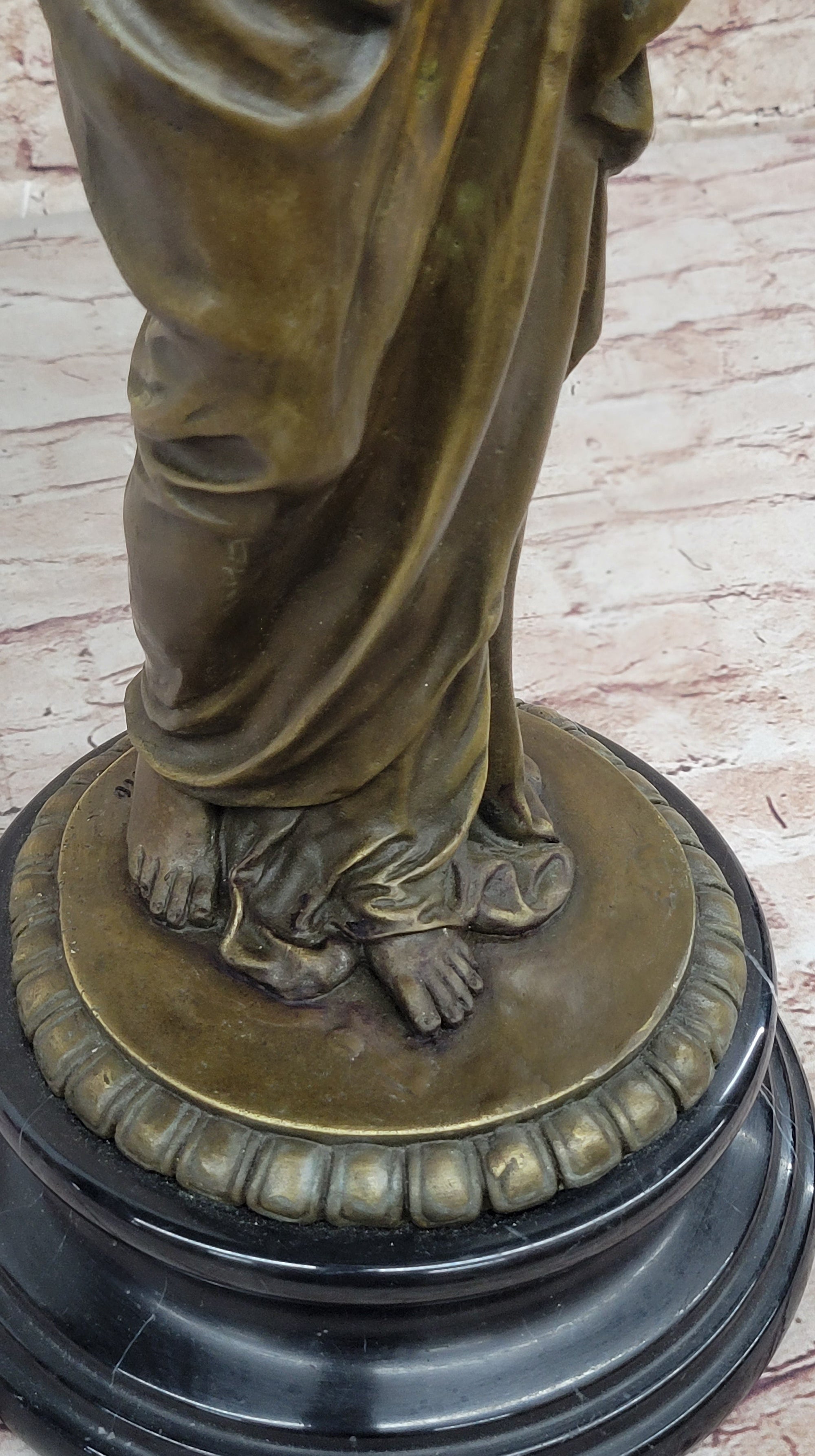 Classical Beautiful Girl Holding A Bird Dove Bronze Metal Statue Sculpture Art