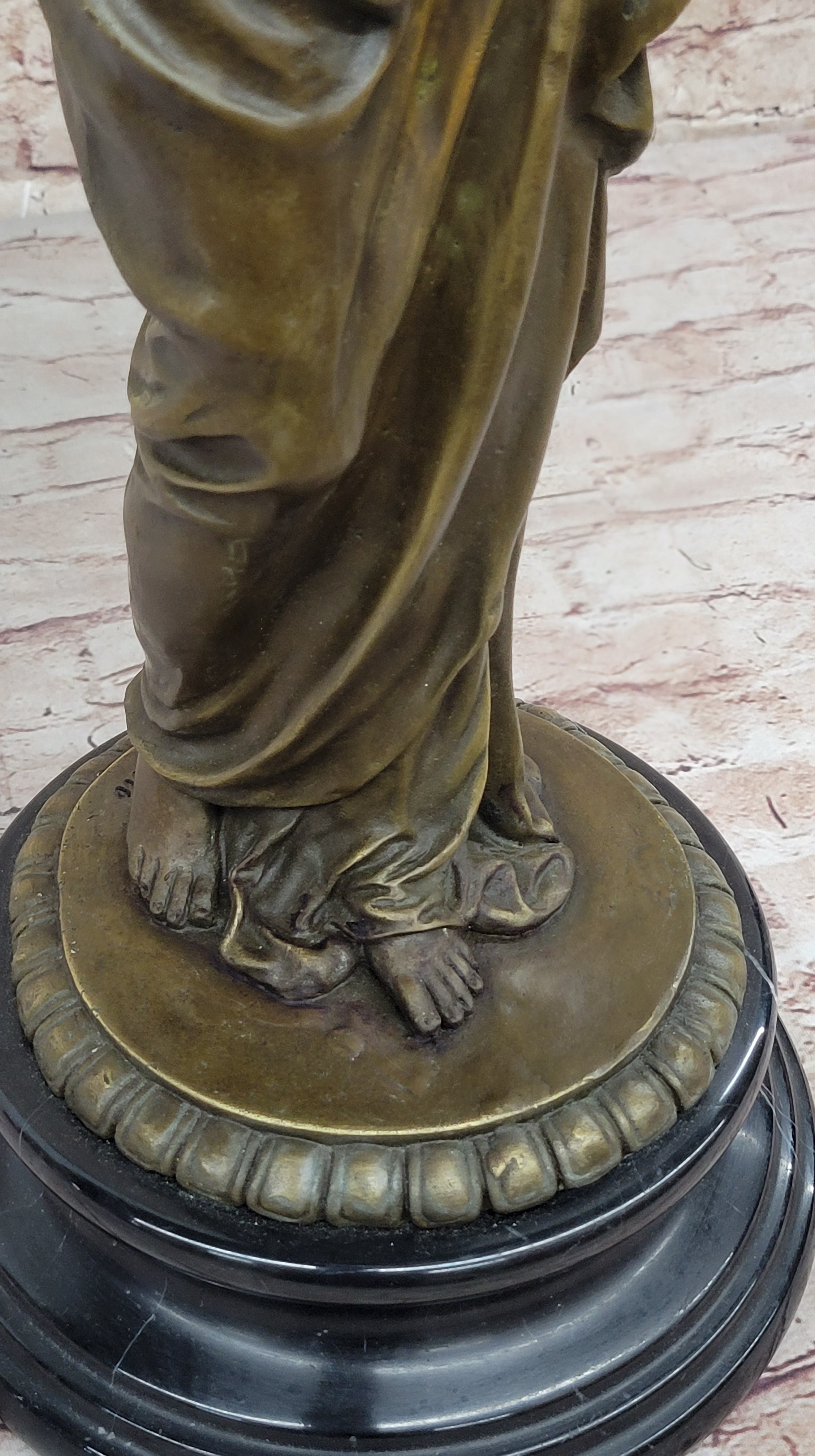 Classical Beautiful Girl Holding A Bird Dove Bronze Metal Statue Sculpture Art