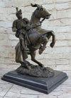 Handmade Medieval Armored Knight & Horse With Jousting Statue Sculpture Figure