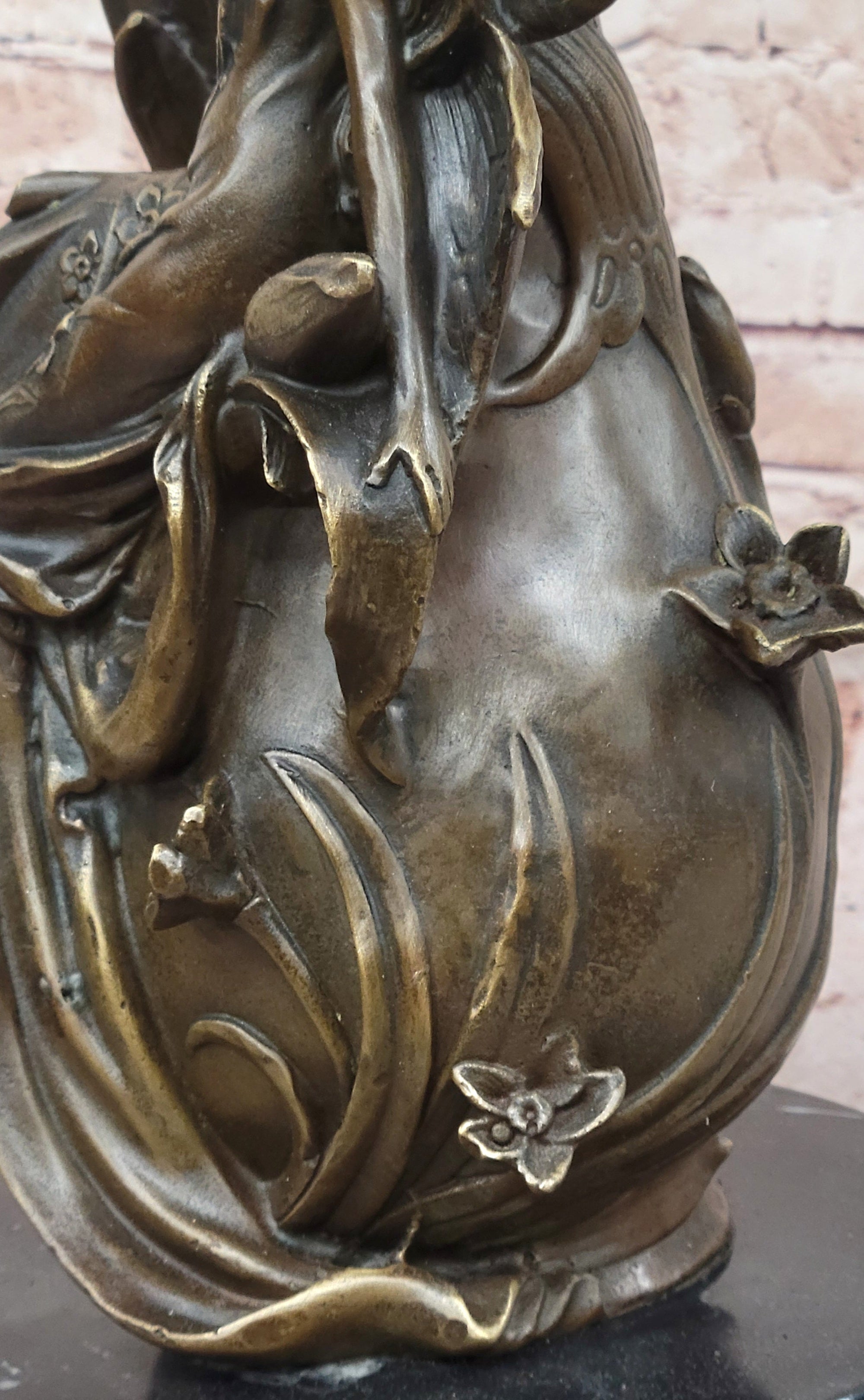 Bronze Fairy and Horse Sculpture – Enchanting Fantasy Statue for Home or Garden Decor