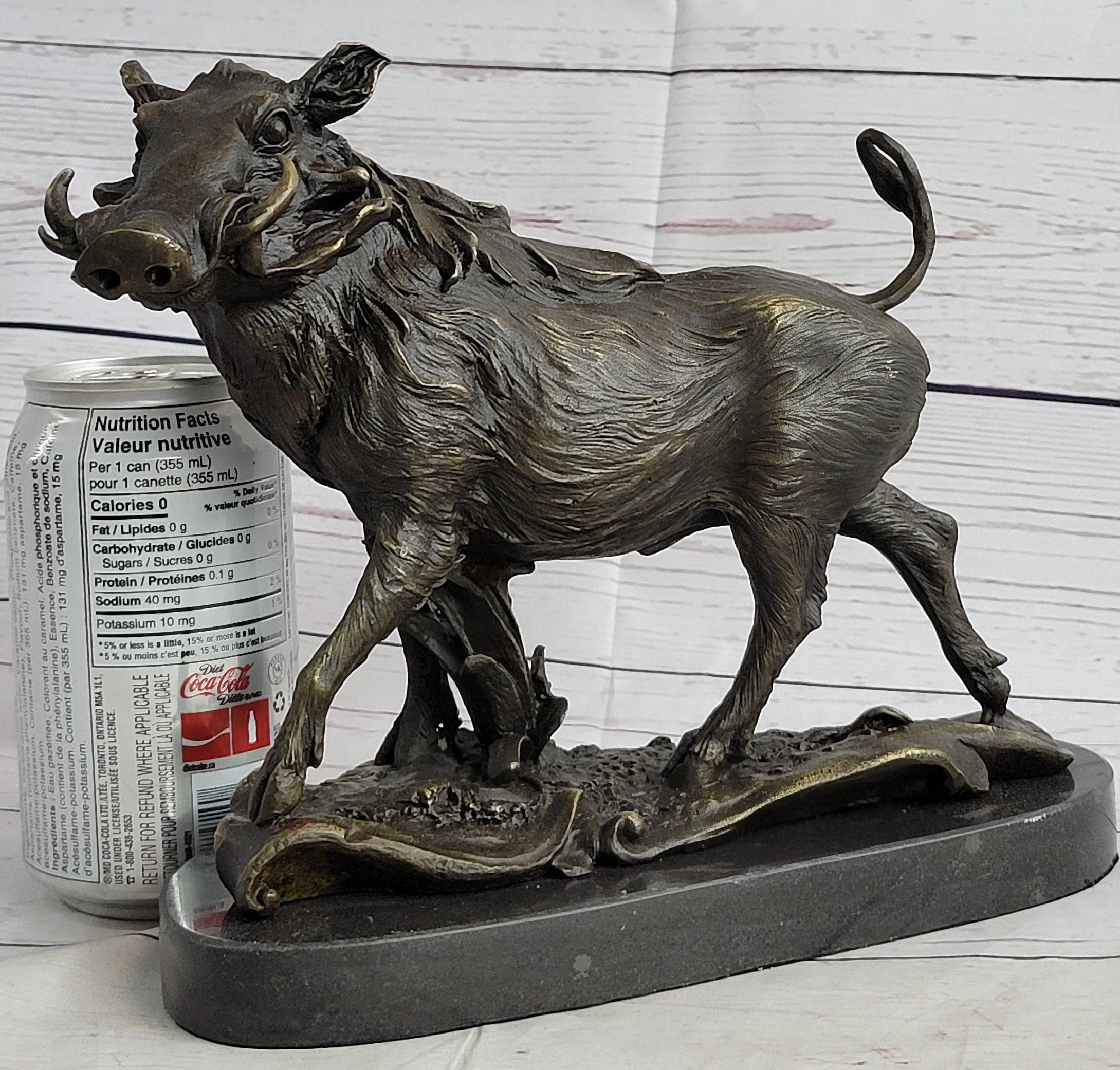 Boar Wild Pig Bronze Statue Sculpture by Barye Figure Farm Animal Lost Wax Decor