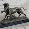 Hot Cast Bronze Sculpture of Hunting Dog Retriever with Rabbit in Mouth
