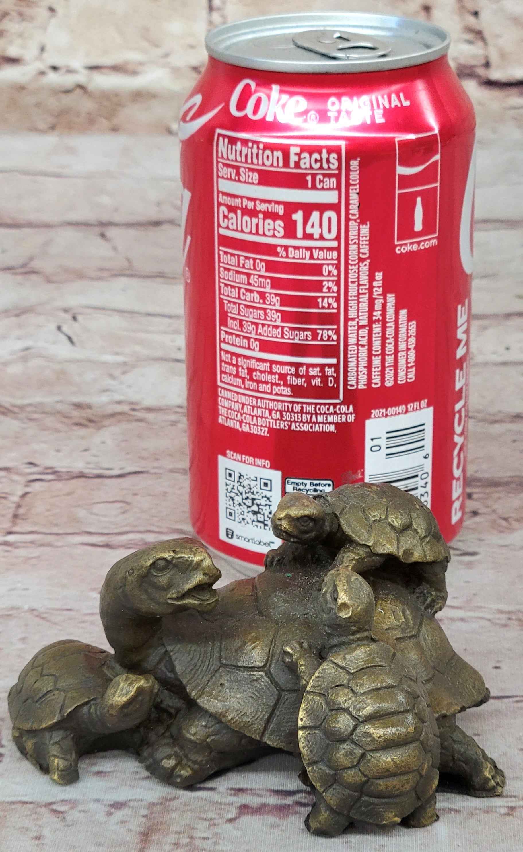 Turtle Family 3 Turtles Bronze Metal Figurine Sculpture Signed Original Art by Milo