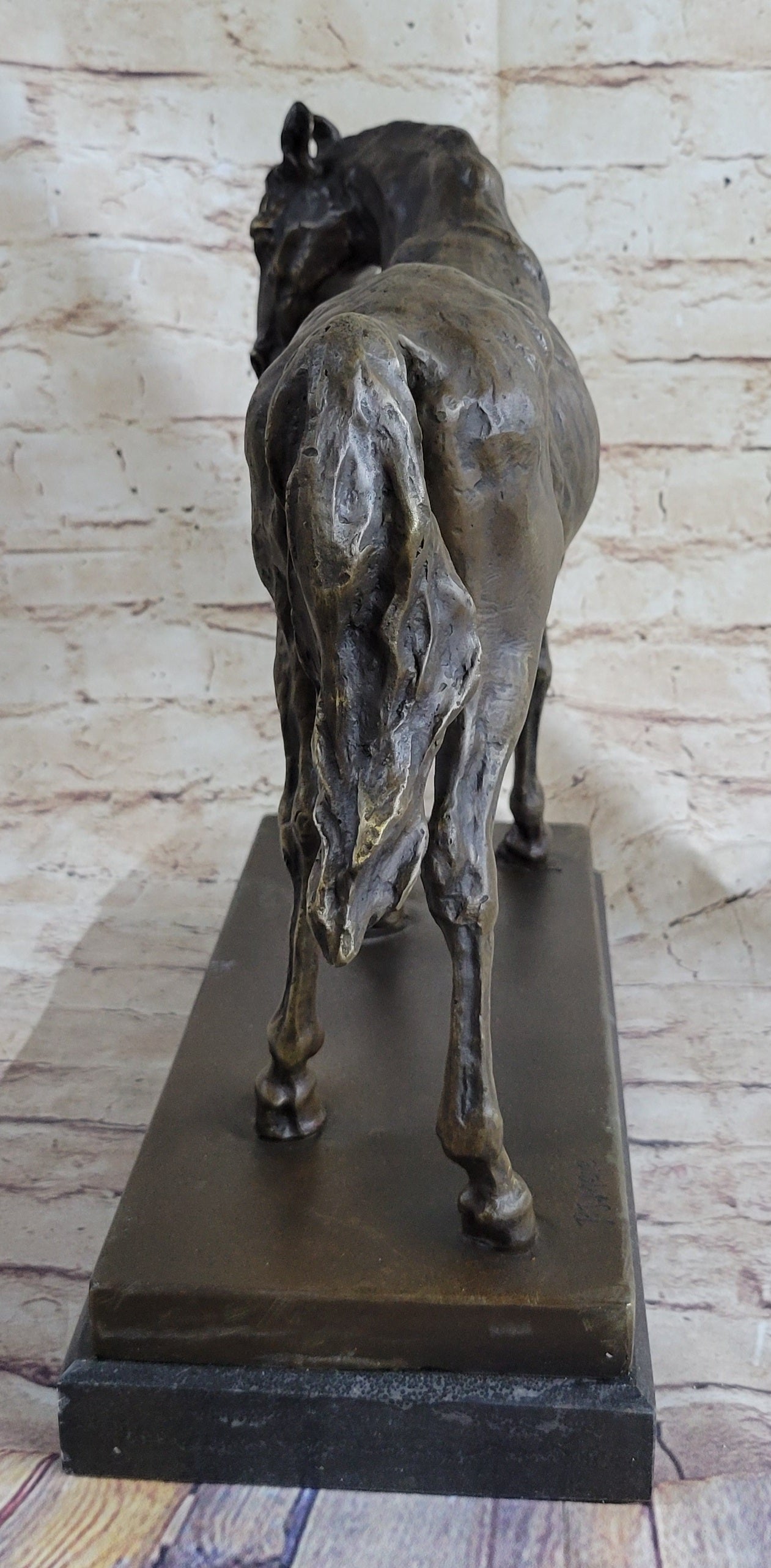 Large Arabian Horse Bronze Sculpture Statue By P.J Mene HotCast Marble Figurine
