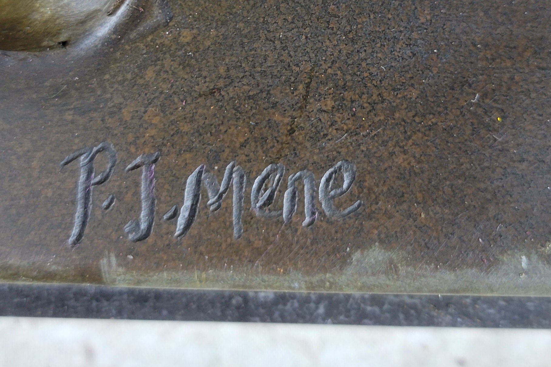 Large Arabian Horse Bronze Sculpture Statue By P.J Mene HotCast Marble Figurine