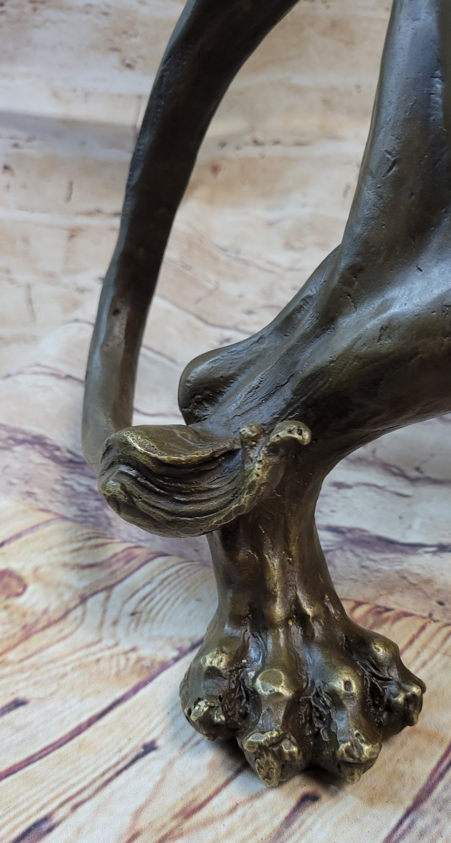 Roaring Guardian Lion Bronze Metal Figurine Sculpture Statue Signed Art Decor