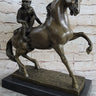 Horseback Monkey on My Back Riding Horse Bronze Statue Sculpture Figure by Milo 13" x 13"