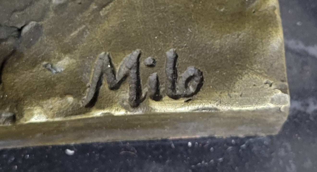 Horseback Monkey on My Back Riding Horse Bronze Statue Sculpture Figure by Milo 13" x 13"