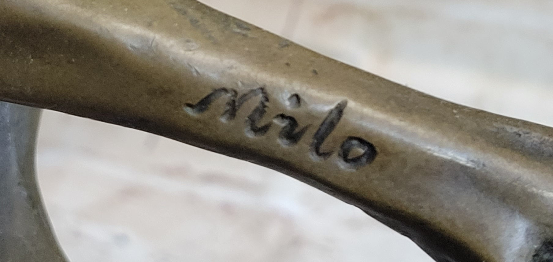 Extra Large Original Bronze Sculpture Horse Trots Stallion Marble Base Figurine