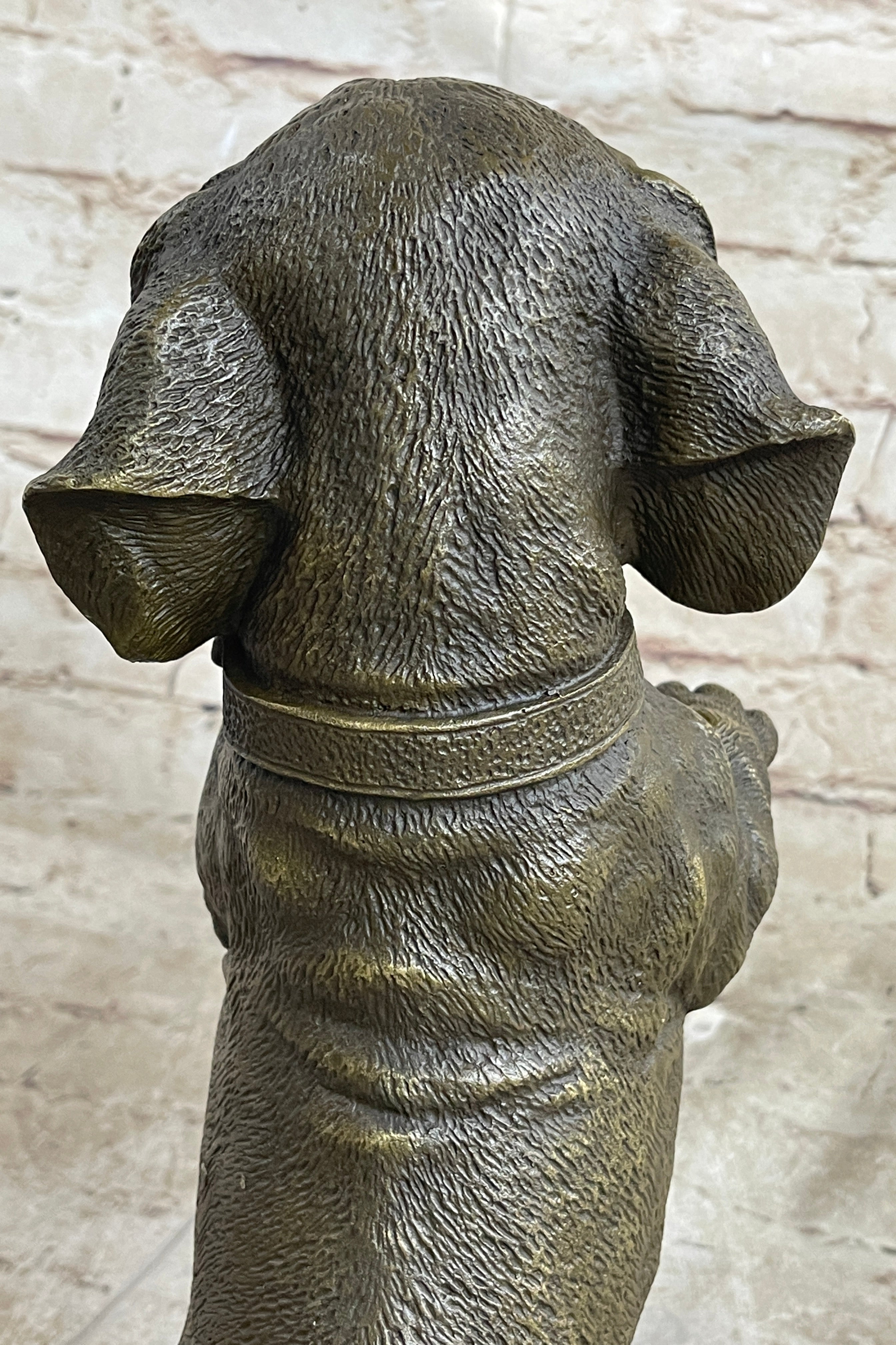 Hot Cast Bronze Puppy Dog Begging Signed Original Art Sculpture Statue Figure