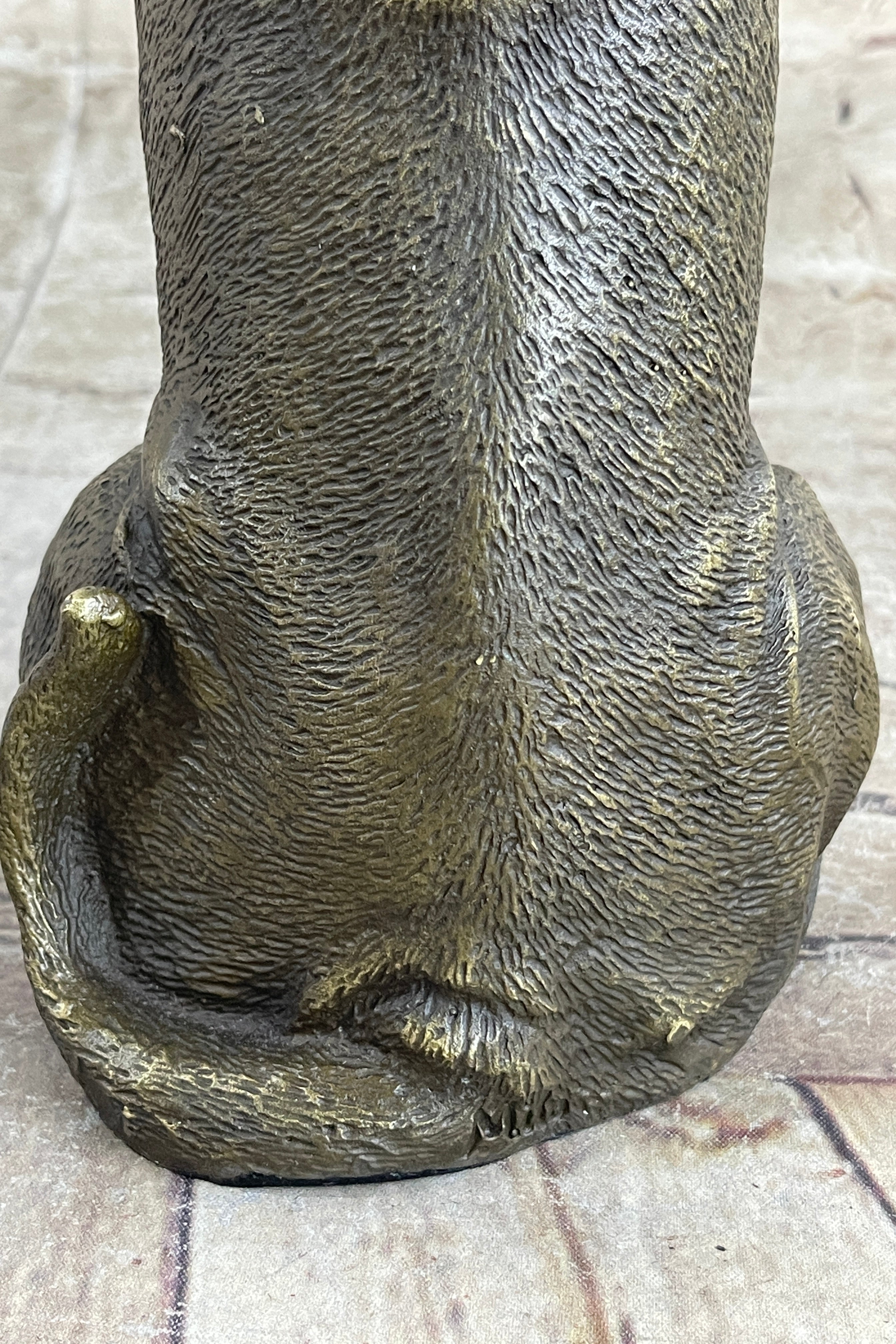 Hot Cast Bronze Puppy Dog Begging Signed Original Art Sculpture Statue Figure