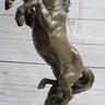 Hot Cast Bronze Rearing Stallion Horse Bronco Western Decor Signed Art Sculpture Statue