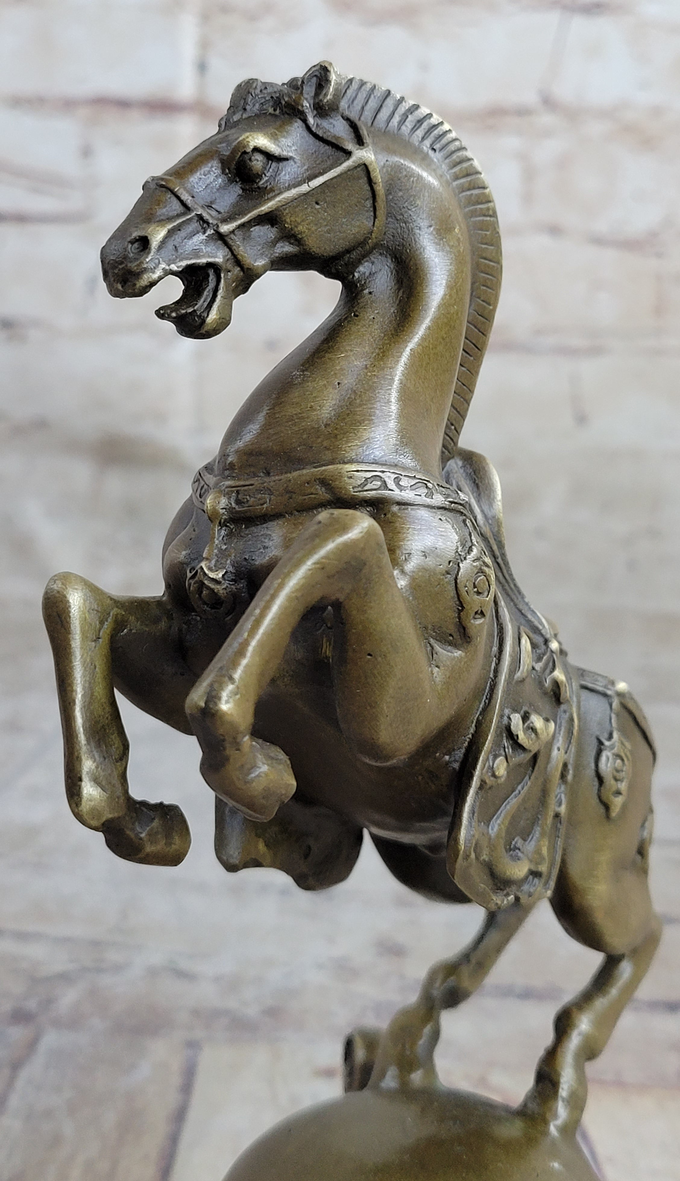 Chinese Tang Horse Lost Wax Bronze Metal Sculpture Handmade Art by Milo