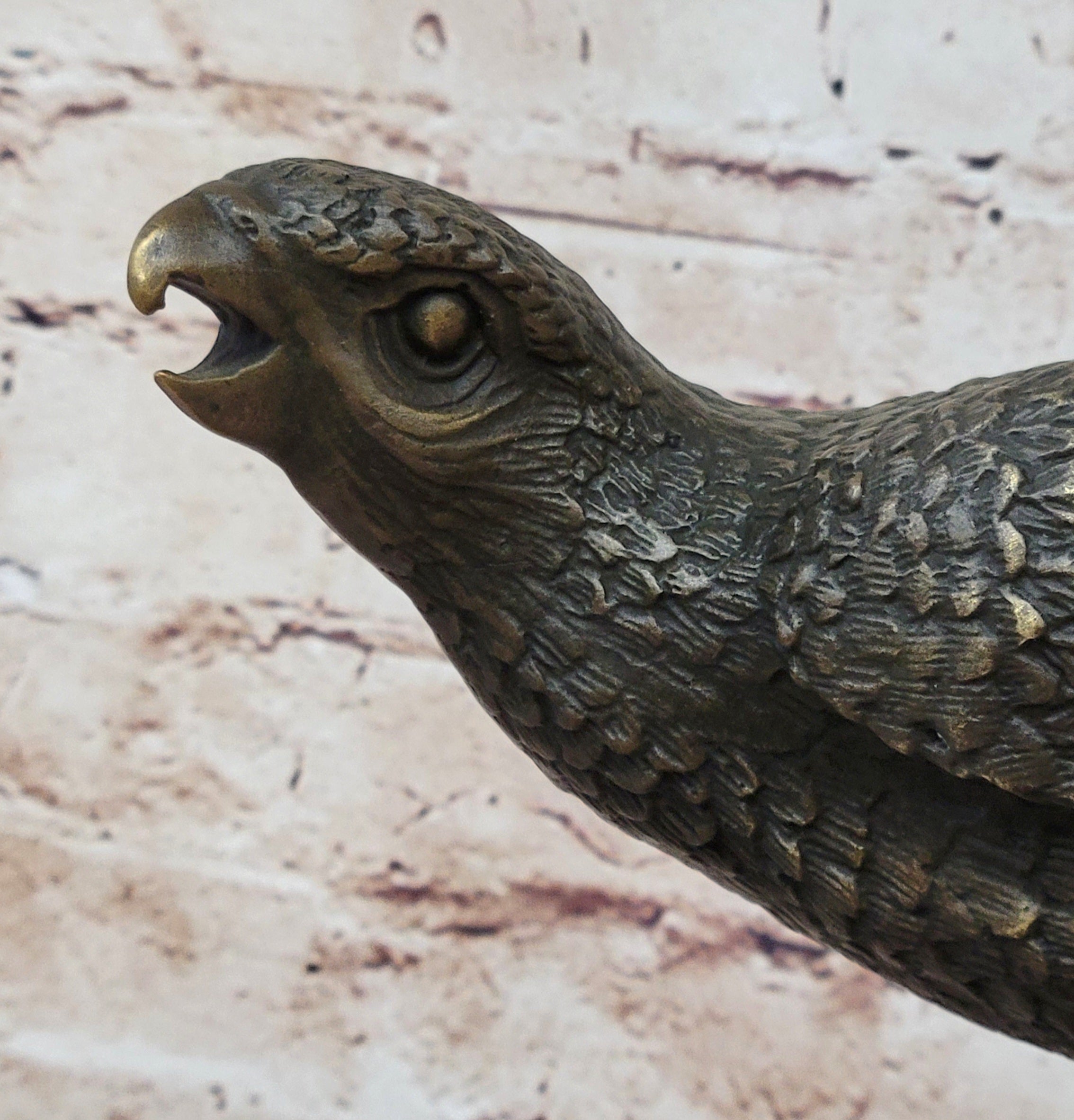 Milo Pheasant Bronze Sculpture – Striking Tall-Tailed Bird on Marble Base
