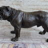 Signed Original Extra Large English Bulldog Dog Animal Bronze Sculpture Statue