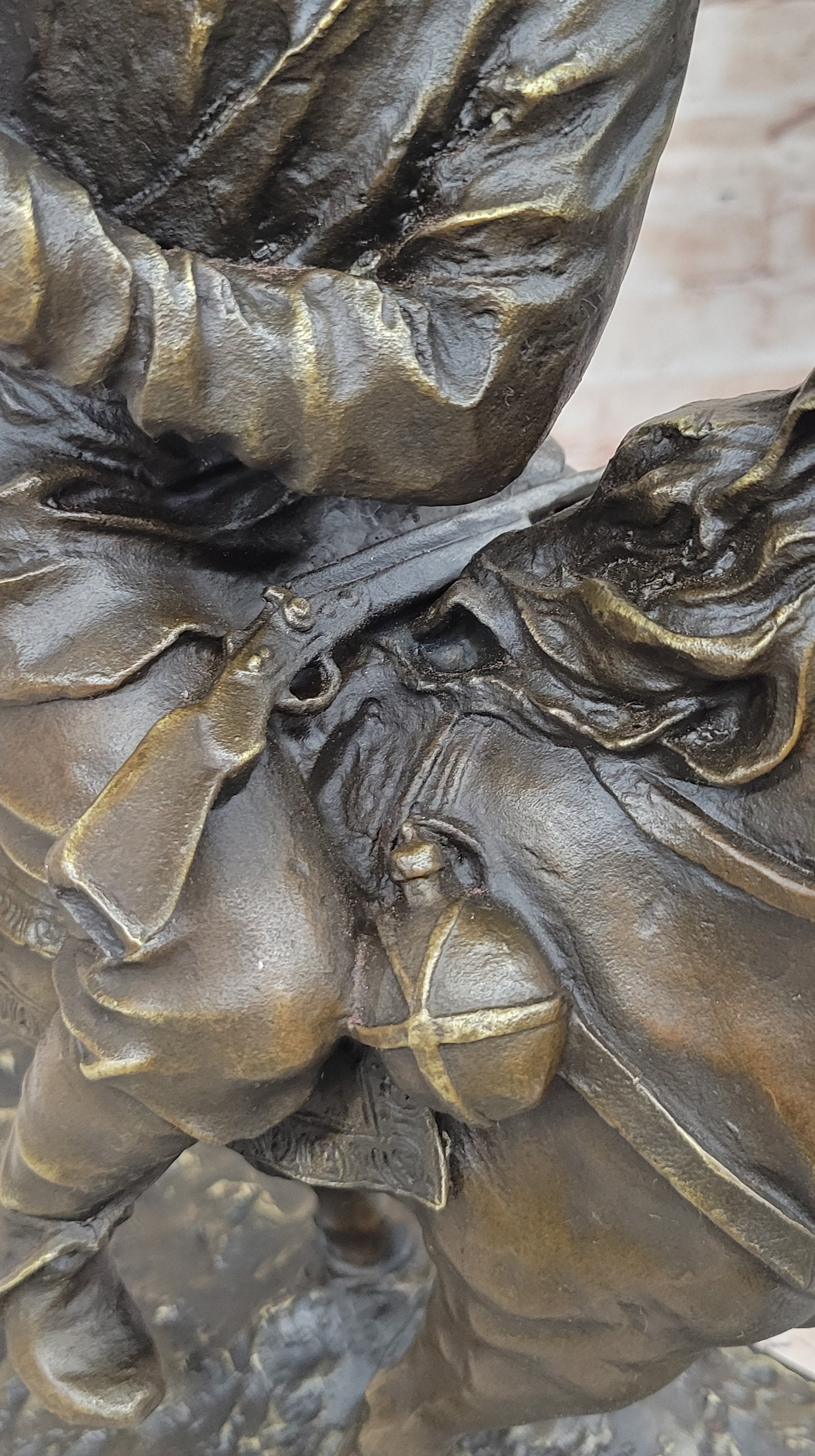 Bronze Kazakh Falconer on Horseback Sculpture with Hunting Eagle