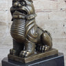 Vintage Fengshui Bronze Guardian Fu Foo Dogs Lion Door Leo Statue Lions Erte