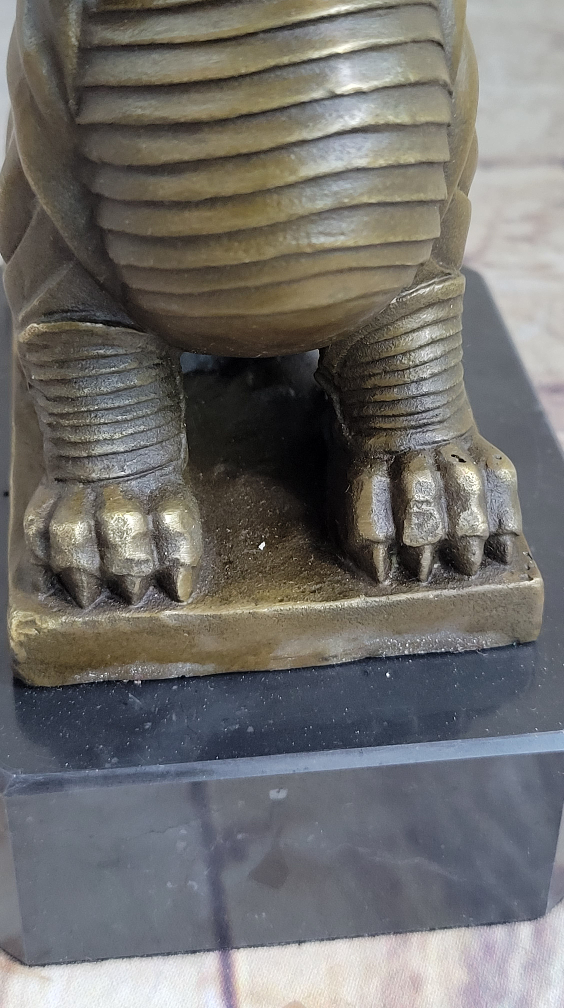 Vintage Fengshui Bronze Guardian Fu Foo Dogs Lion Door Leo Statue Lions Erte