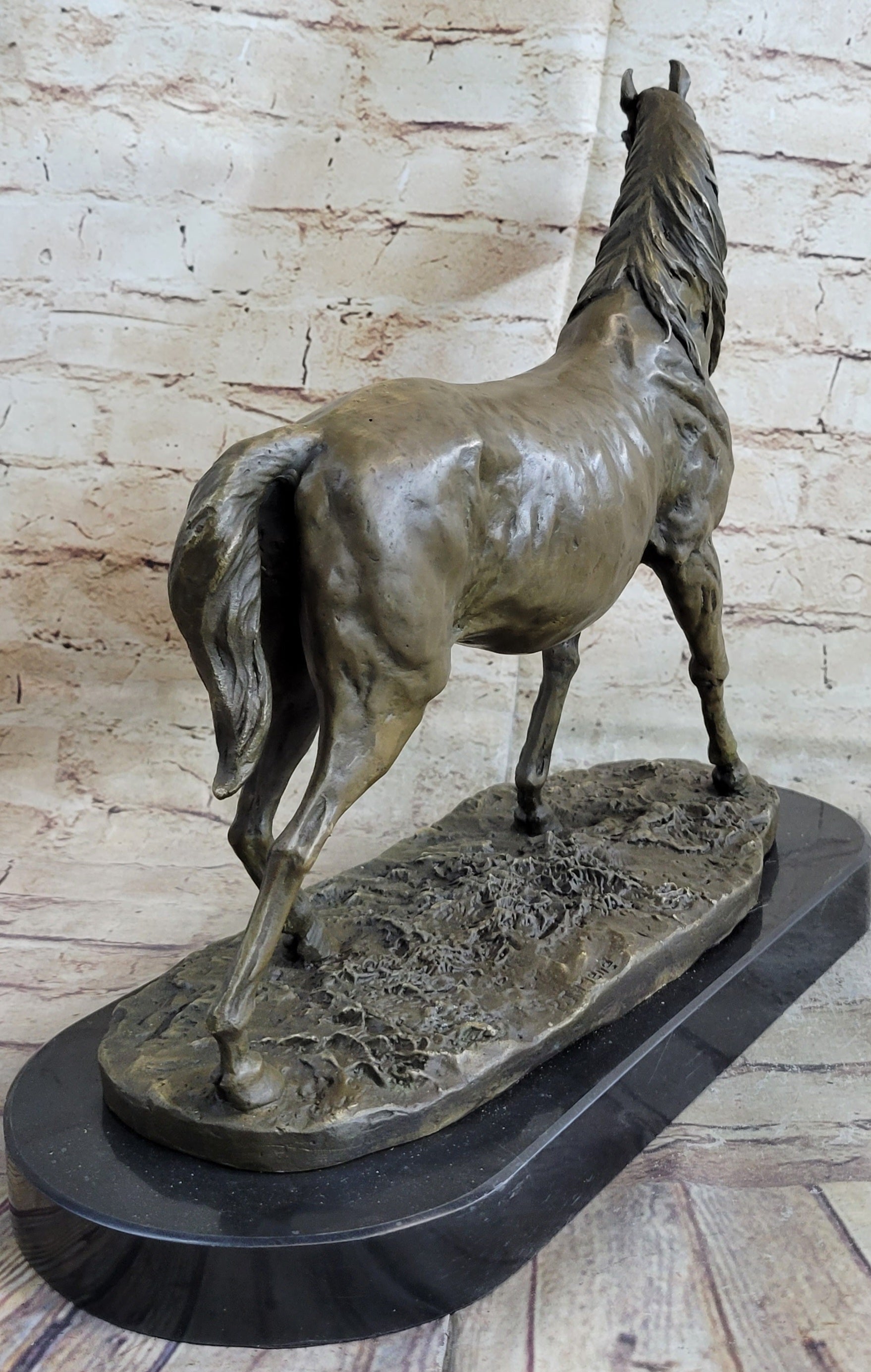 Abstract Modern Art Stallion Racing Horse Trophy Bronze Sculpture By Mene Figure
