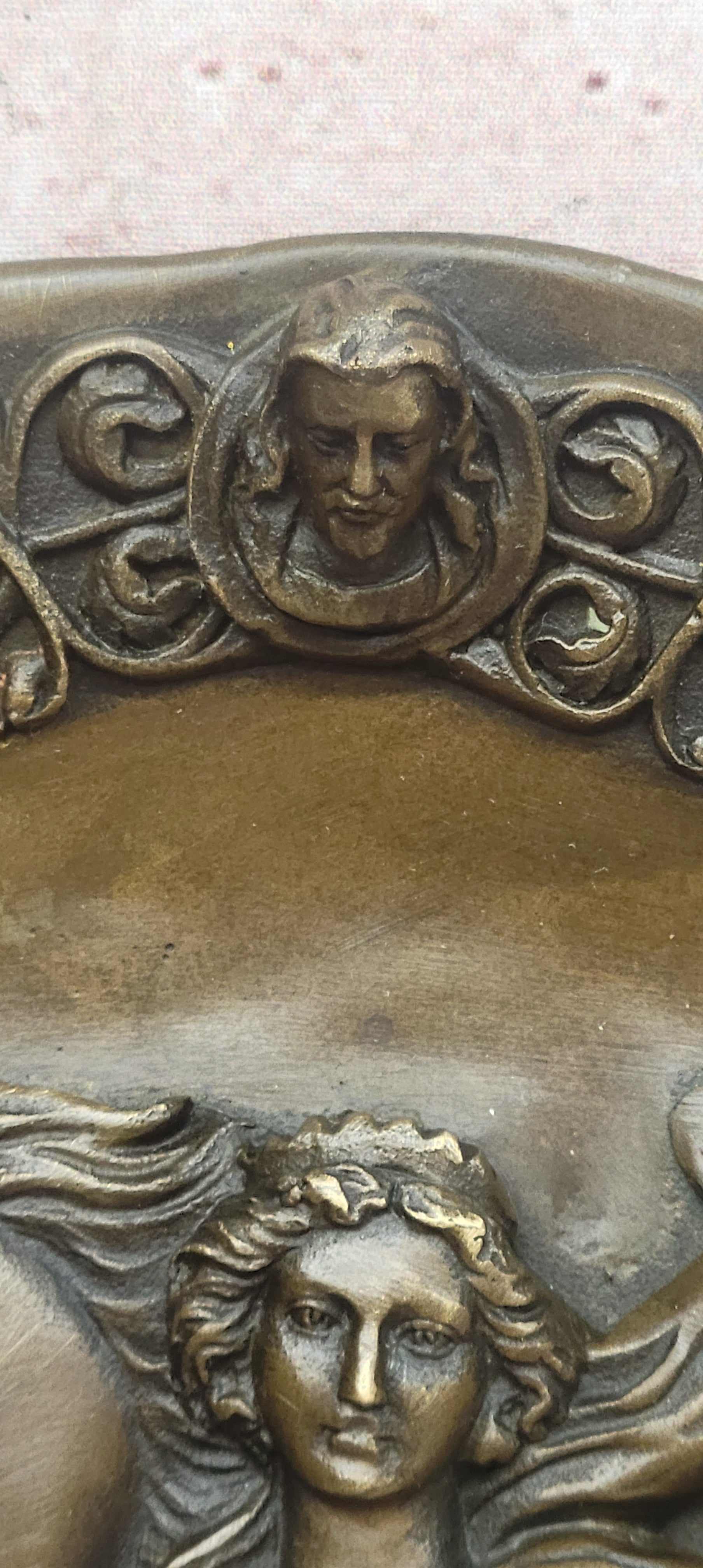 Bronze Saint Joan of Arc Relief Plaque with Horse and Medieval Portraits