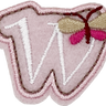 Curly Pink W - Patch
