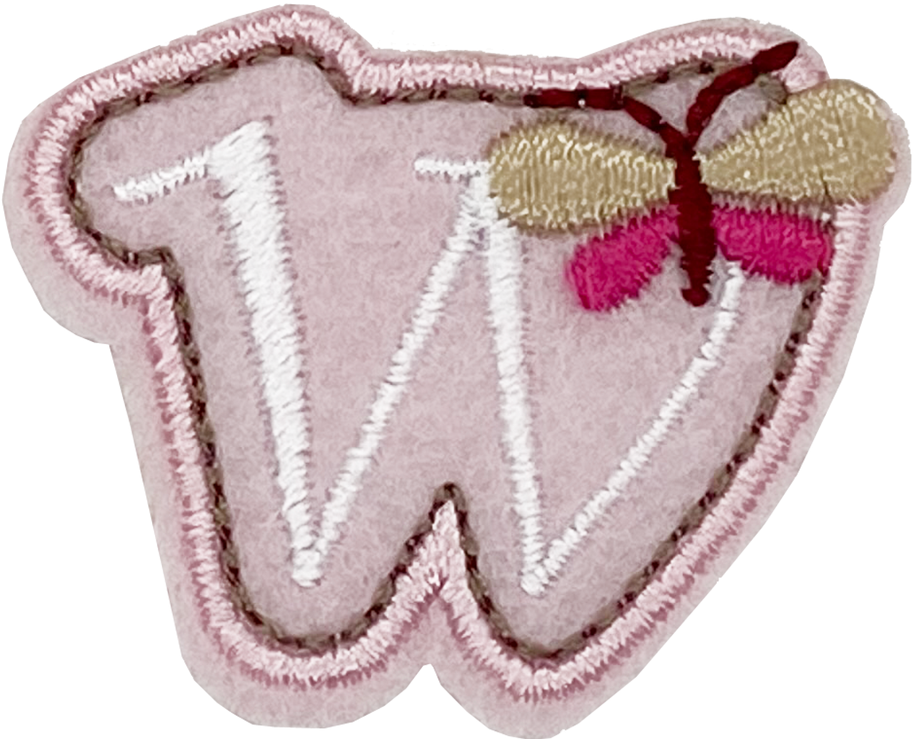 Curly Pink W - Patch