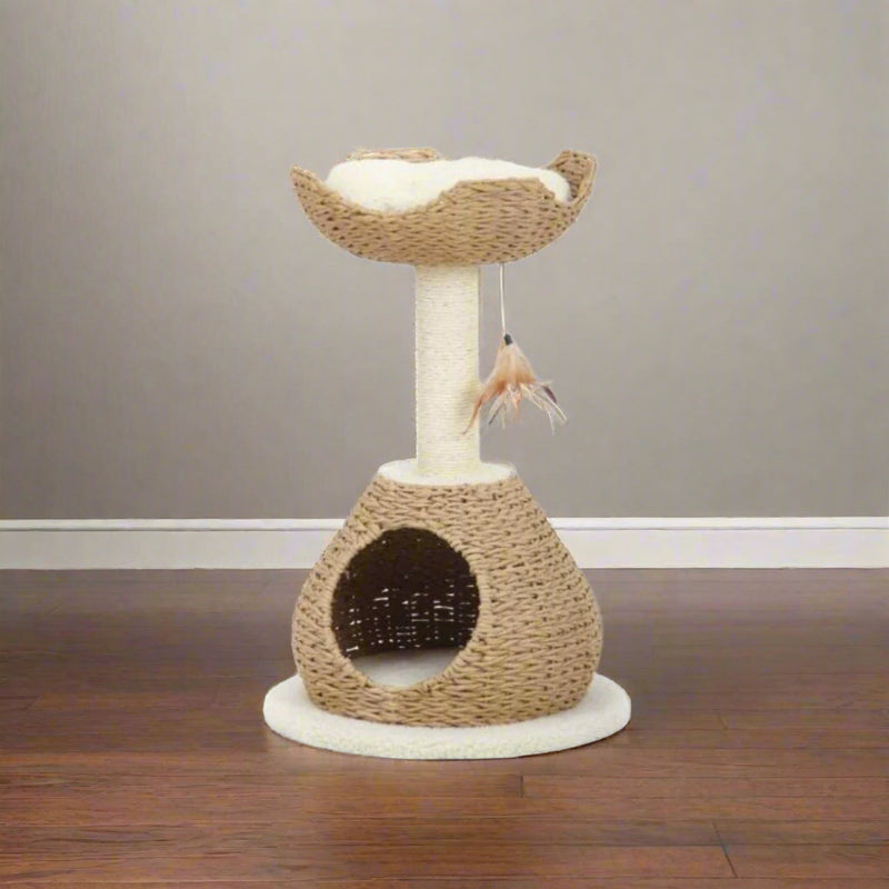 Walk Up Handwoven Eco-Friendly Small Cat Tower