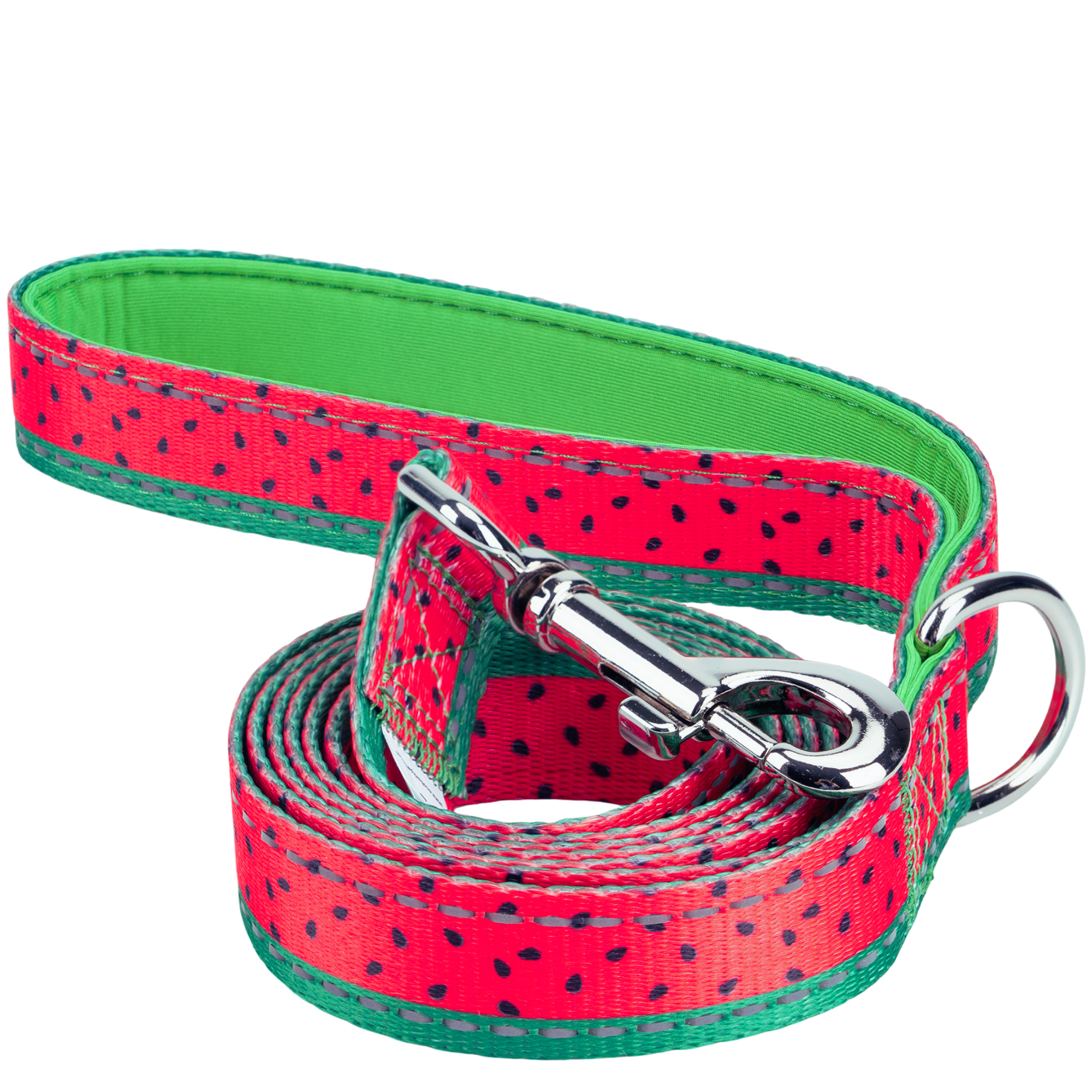 EcoBark Watermelon Dog Leash- Padded Comfort Grip Leash - 4ft, 5ft, and 6ft Leash for Small and Medium Dogs