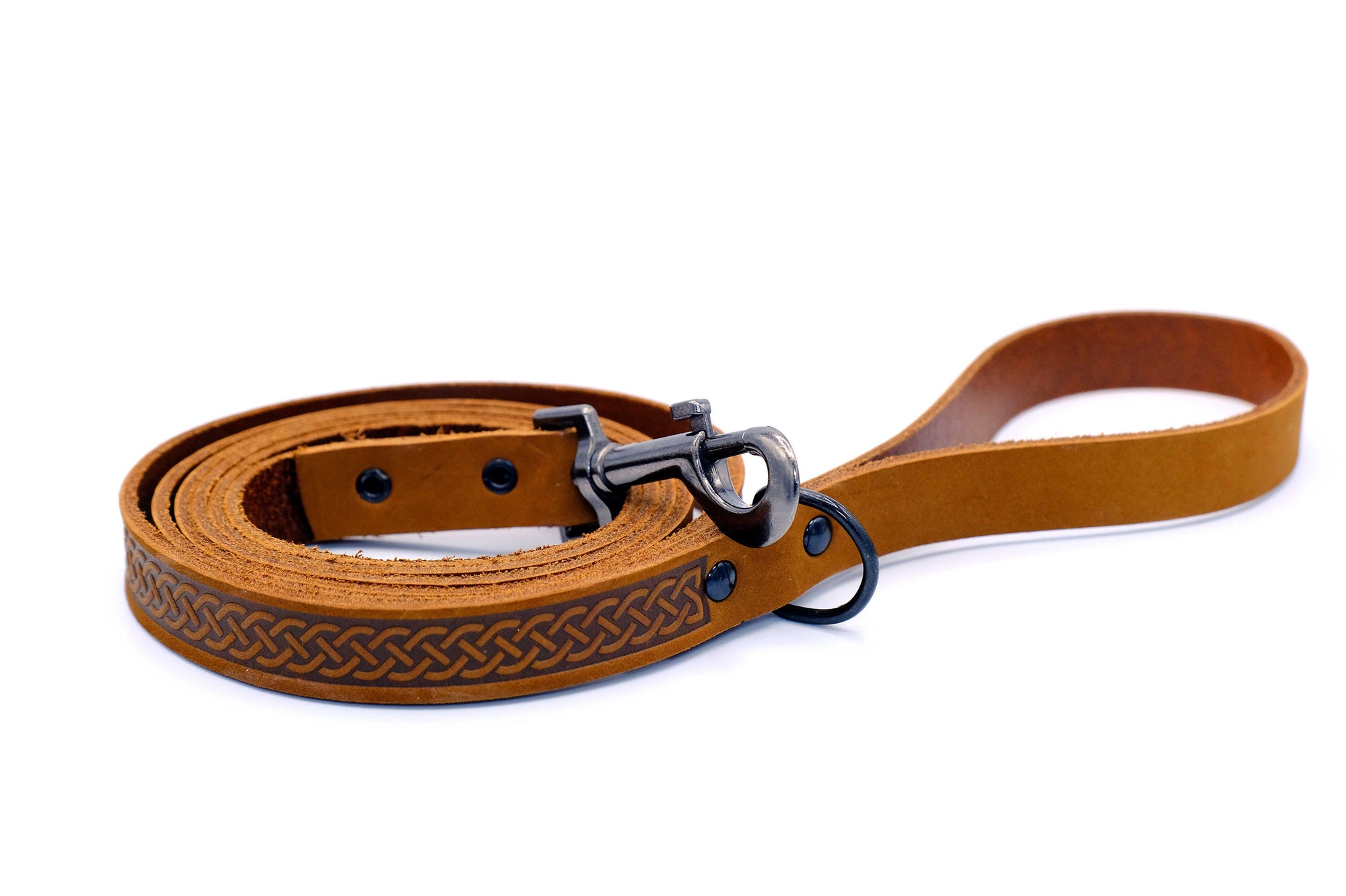 Euro-Dog Celtic Sport Leather Dog Collar & Leash Set