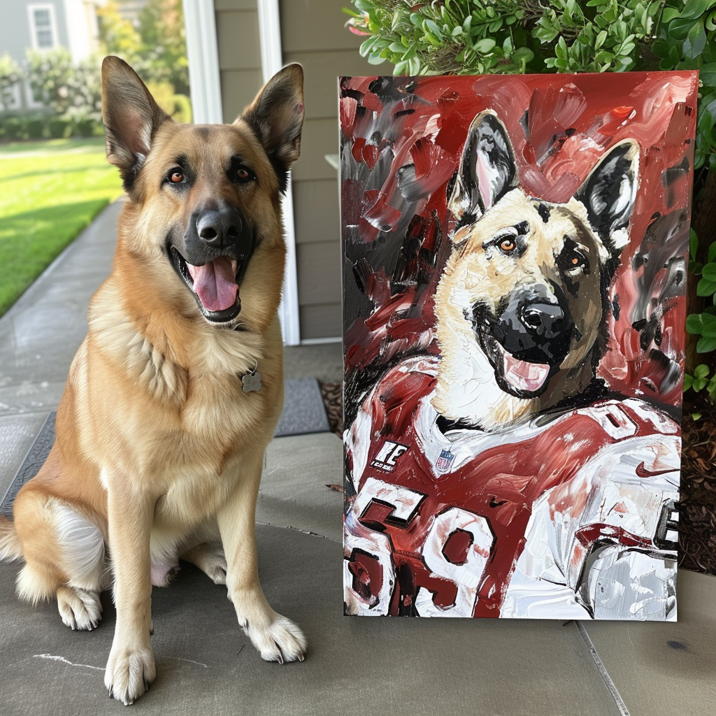 Rugby Player Pet Texture Portrait