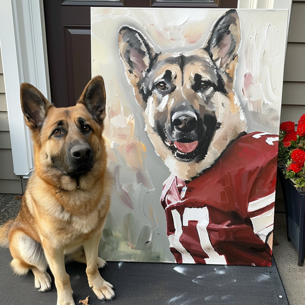 Rugby Player Pet Texture Portrait
