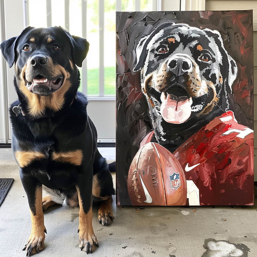 Rugby Player Pet Texture Portrait