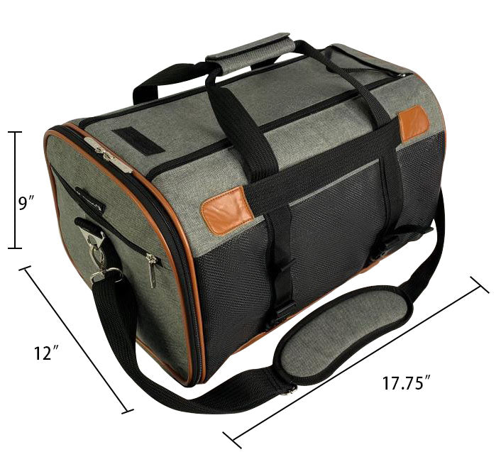 Mr. Peanuts Rhodium Series Mini Size Soft Sided Pet Carrier - Note Sizing in Description