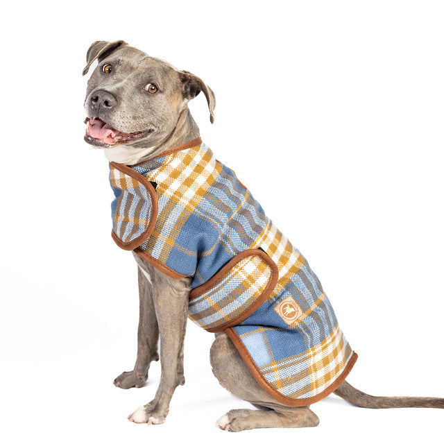 Chilly Dog Western Plaid Wool Blanket Dog Coat