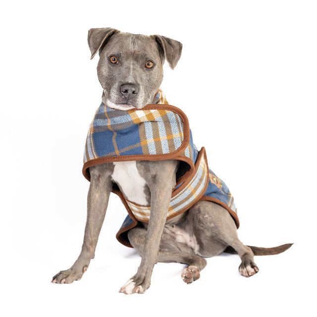 Chilly Dog Western Plaid Wool Blanket Dog Coat