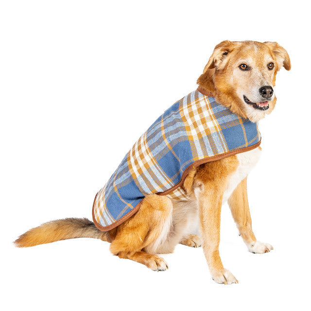 Chilly Dog Western Plaid Wool Blanket Dog Coat