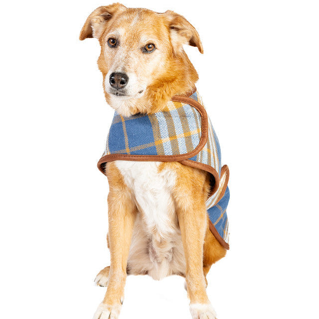 Chilly Dog Western Plaid Wool Blanket Dog Coat