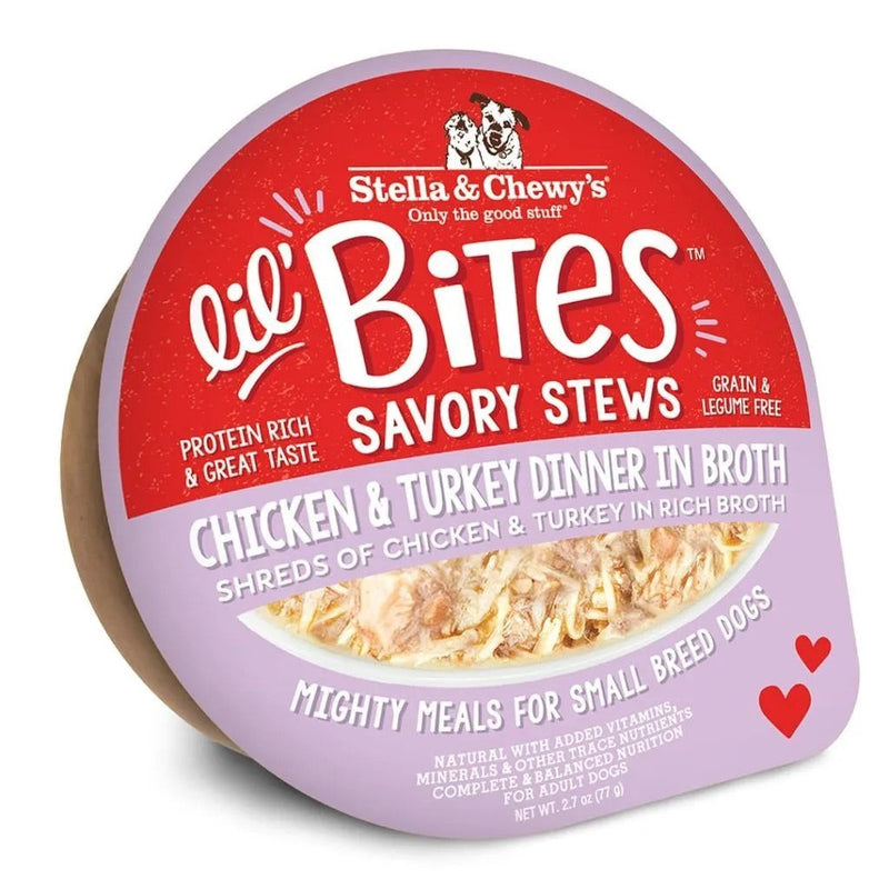Stella & Chewys Lil Bites Stew Chicken & Turkey Dog Food (2.7oz)