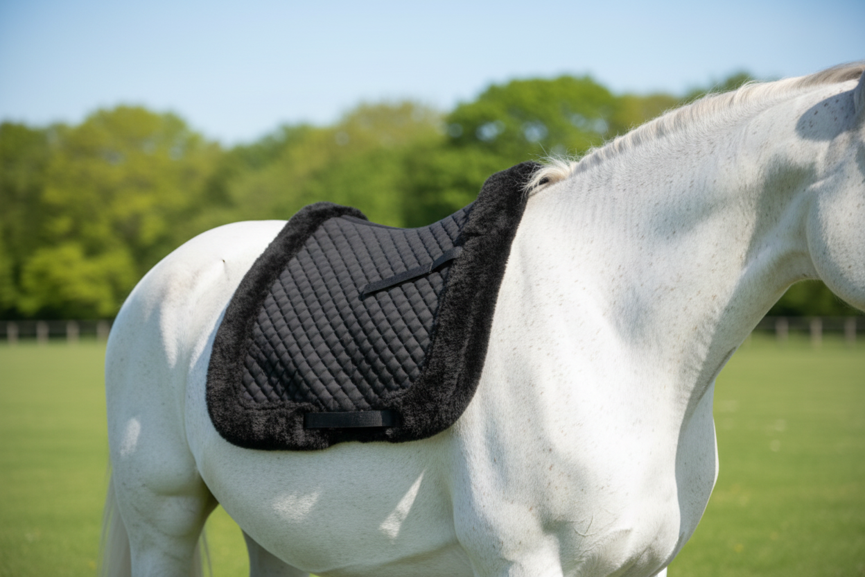 Premium Quality Cotton Black Half Pad Saddle Pad