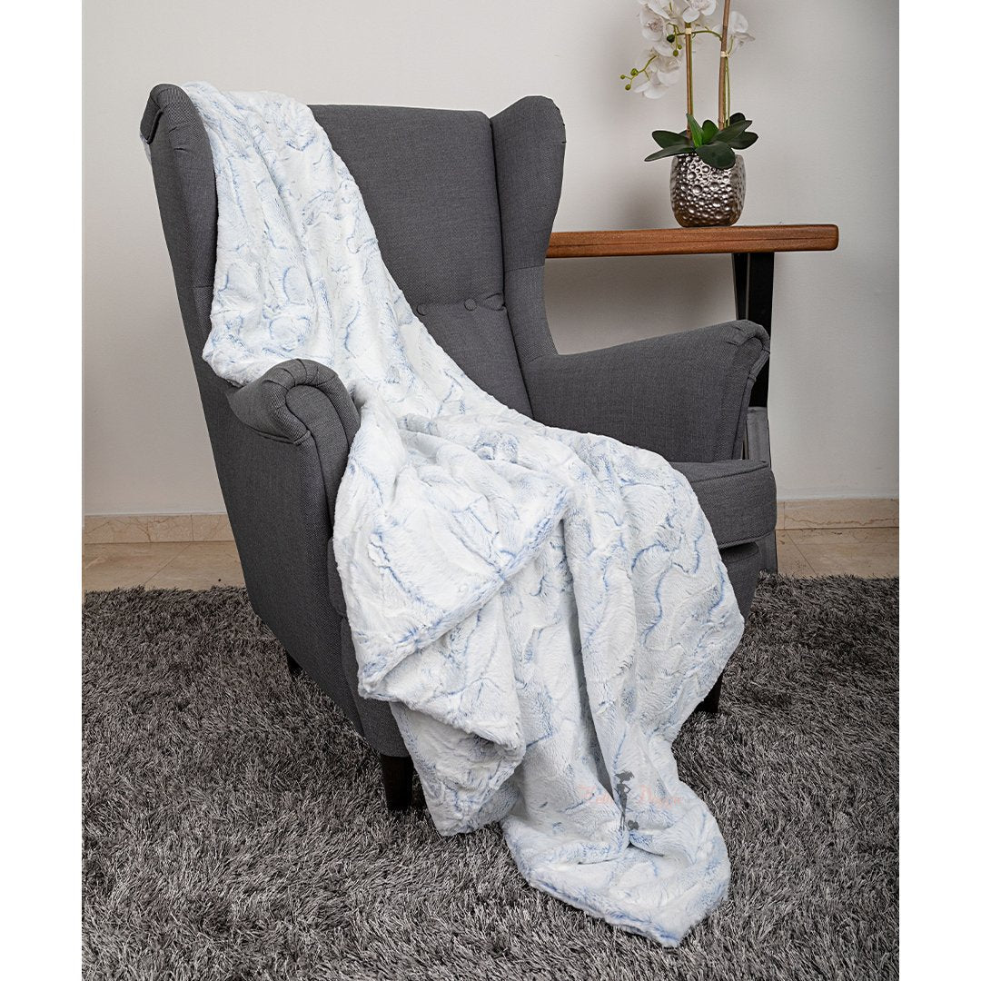 Hello Doggie Whisper Throw Aqua Dog Blanket