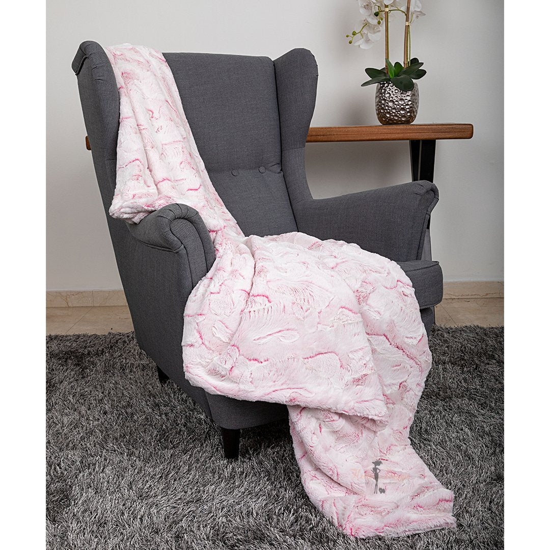 Hello Doggie Whisper Throw Fuchsia Dog Blanket