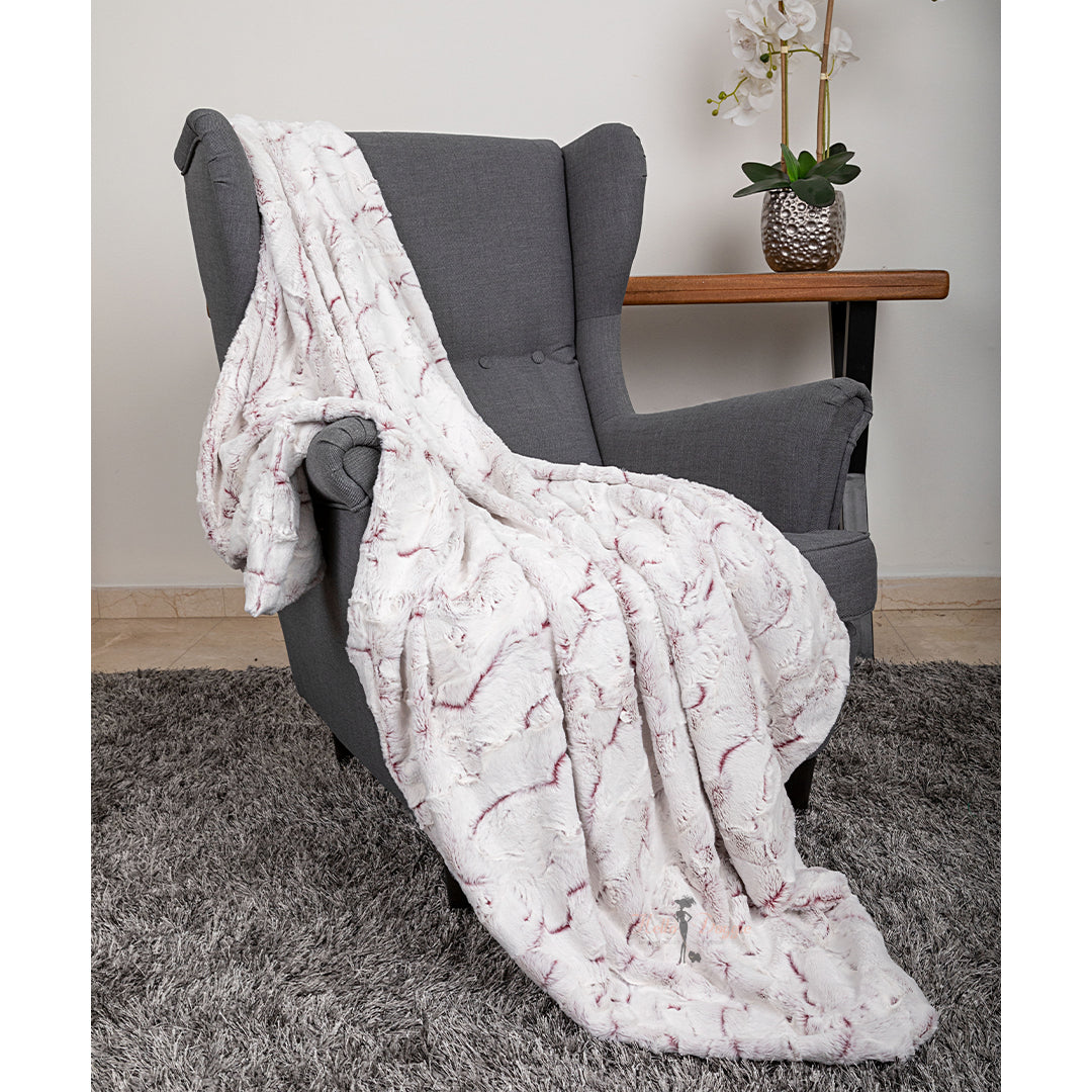 Hello Doggie Whisper Throw Merlot Dog Blanket