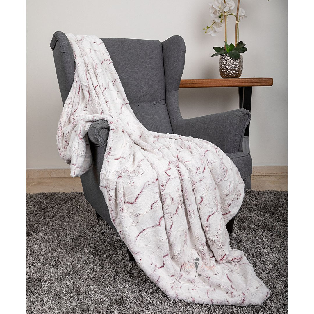 Hello Doggie Whisper Throw Fuchsia Dog Blanket