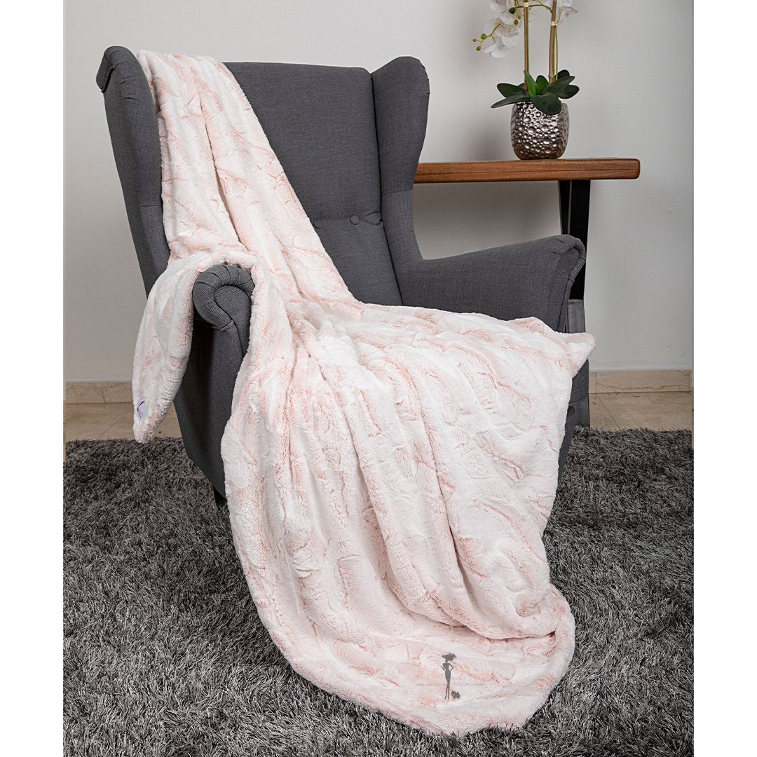 Hello Doggie Whisper Throw Aqua Dog Blanket