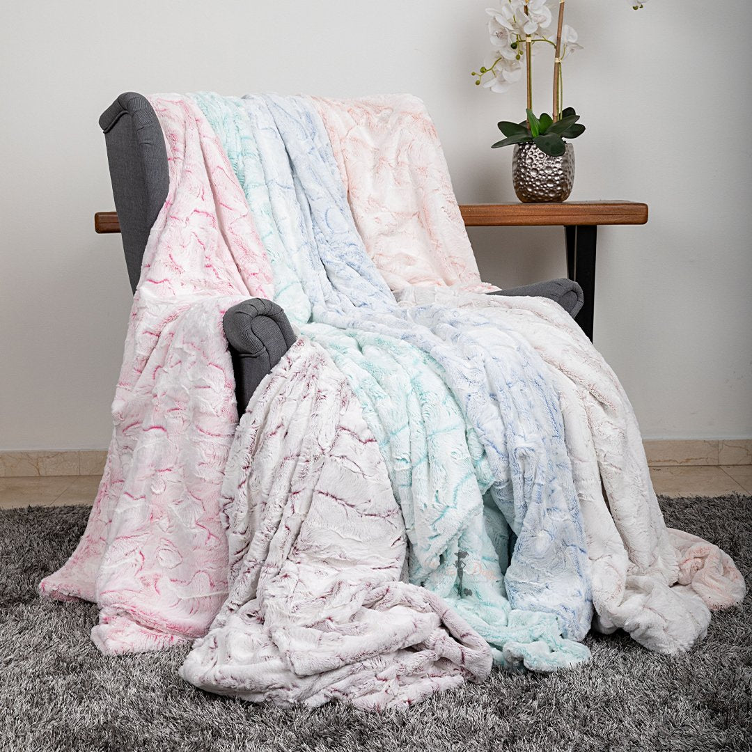 Hello Doggie Whisper Throw Aqua Dog Blanket