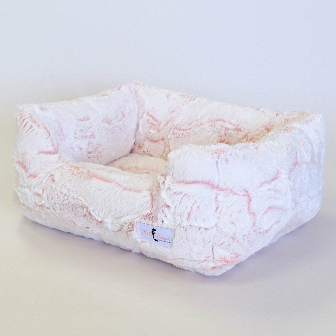 Hello Doggie Whisper Peach Dog Bed