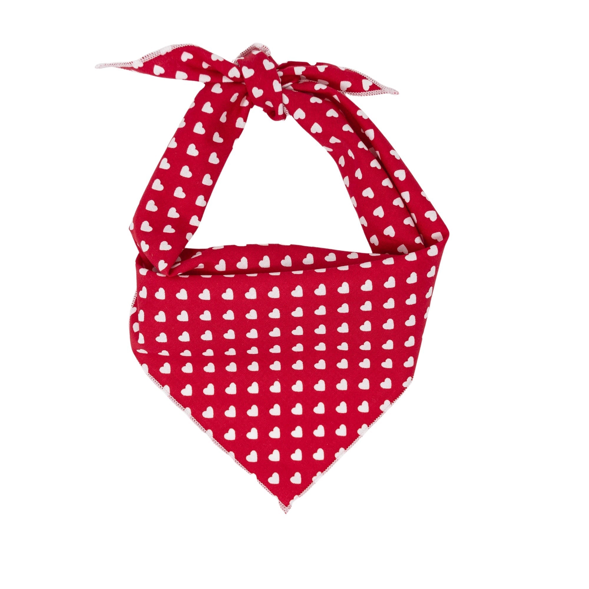White Hearts Valentine Bandana