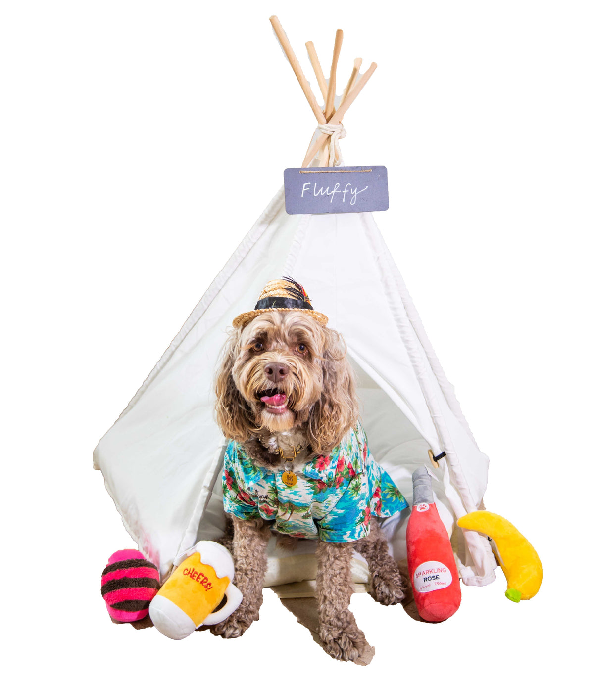 Glow Pups: White Pet Teepee Dog Bed