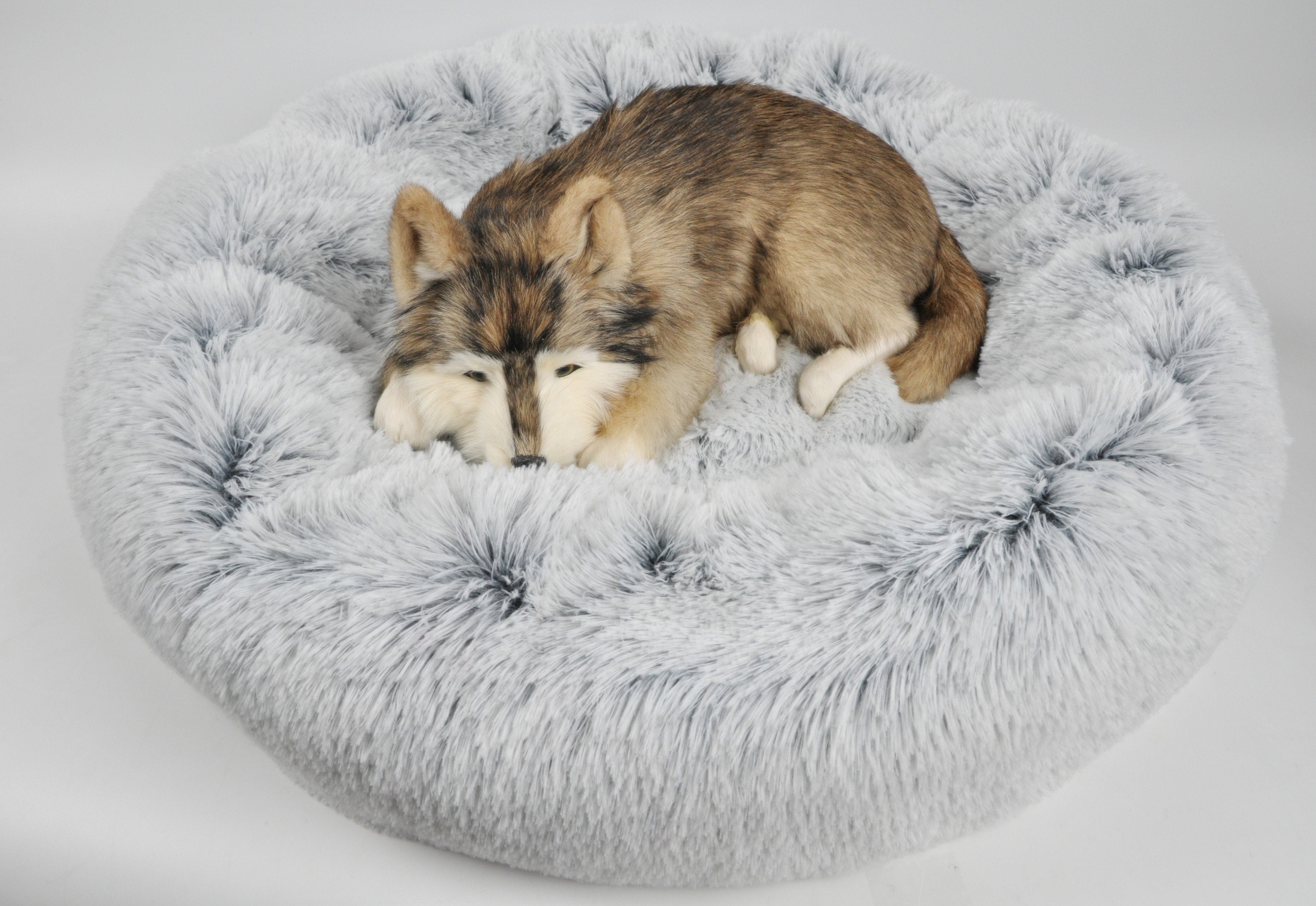 Mr. Peanuts 28" OrthoPlush® Pet Bed - Snowflake White Two Tone